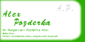 alex pozderka business card